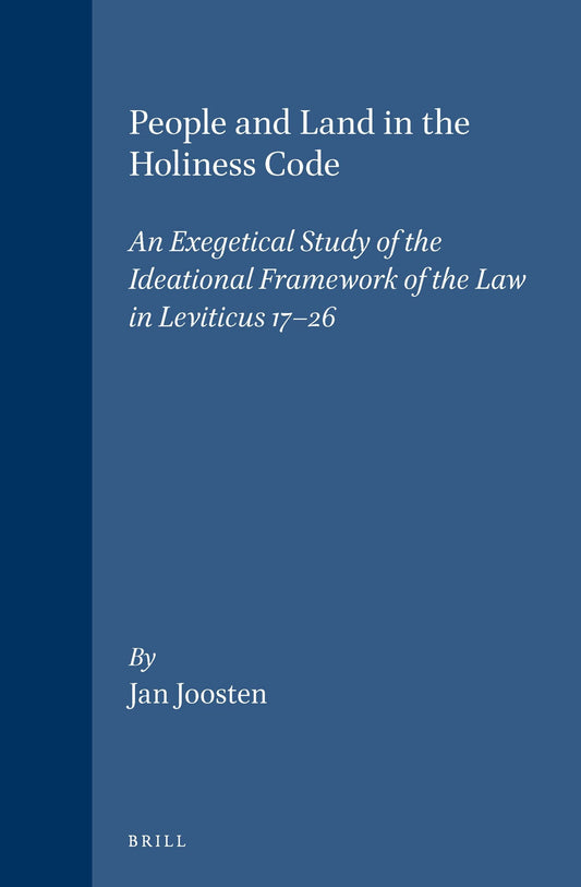 People and Land in the Holiness Code