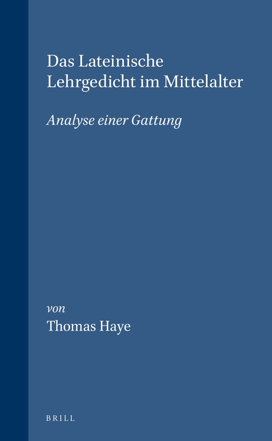 Das Lateinische Lehrgedicht im Mittelalter