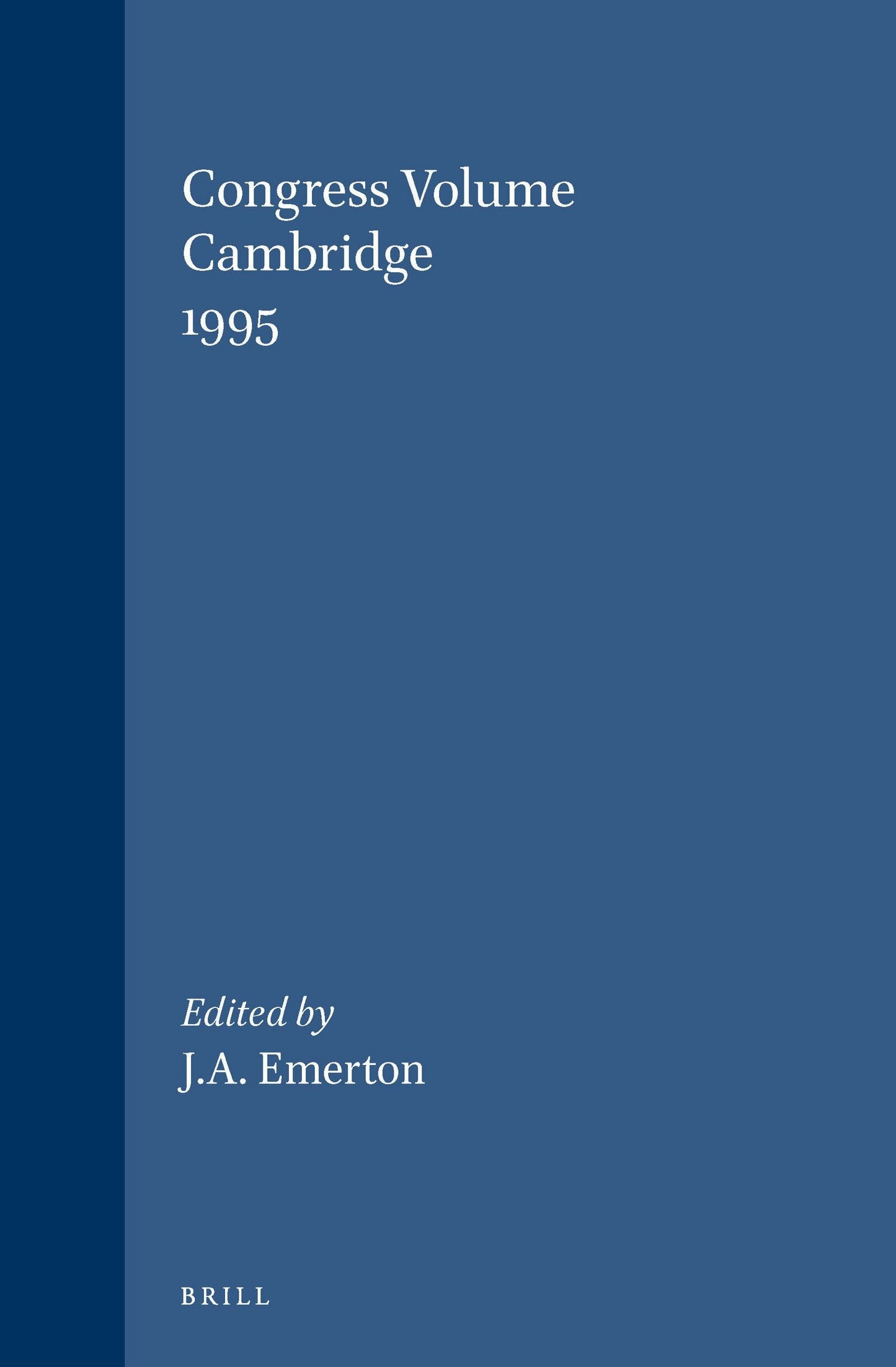 Book cover image for Congress Volume Cambridge 1995 ISBN: 9789004106871