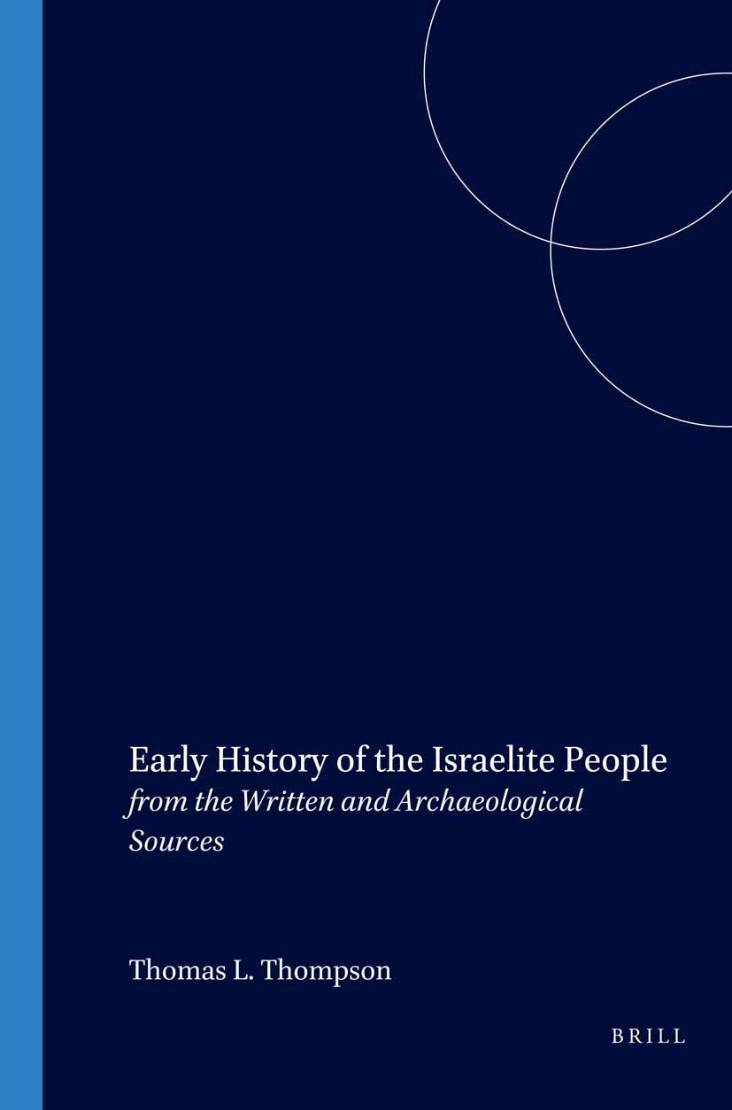 Book cover image for Early History of the Israelite People ISBN: 9789004119437