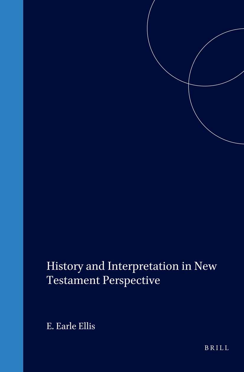 Cover image for History and Interpretation in New Testament Perspective, isbn: 9789004120266