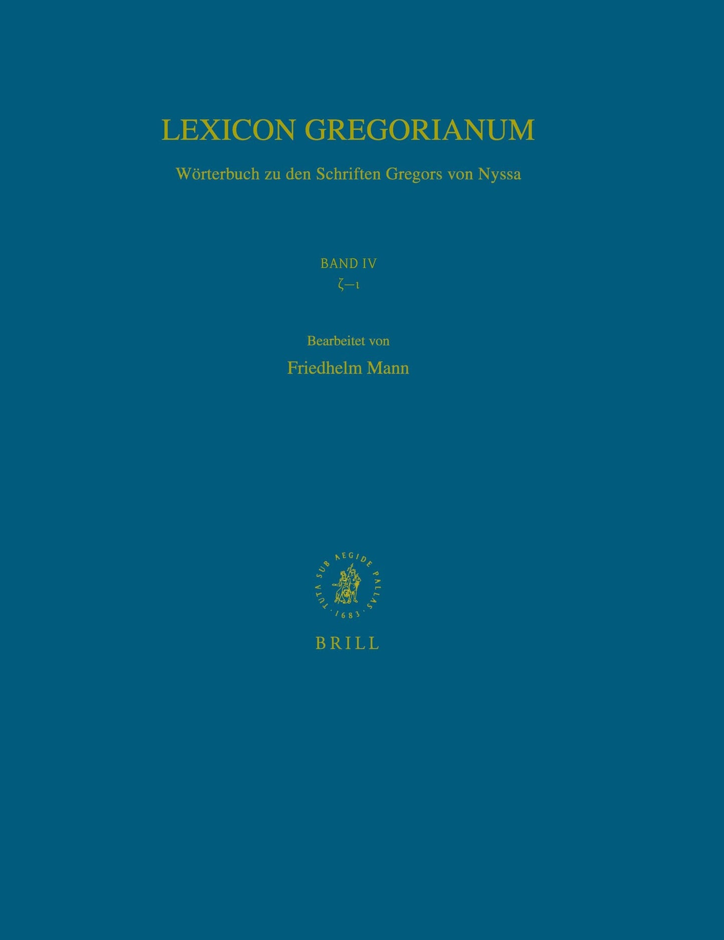 Book cover image for Lexicon Gregorianum, Volume 4 Band IV ζ-ι ISBN: 9789004125001