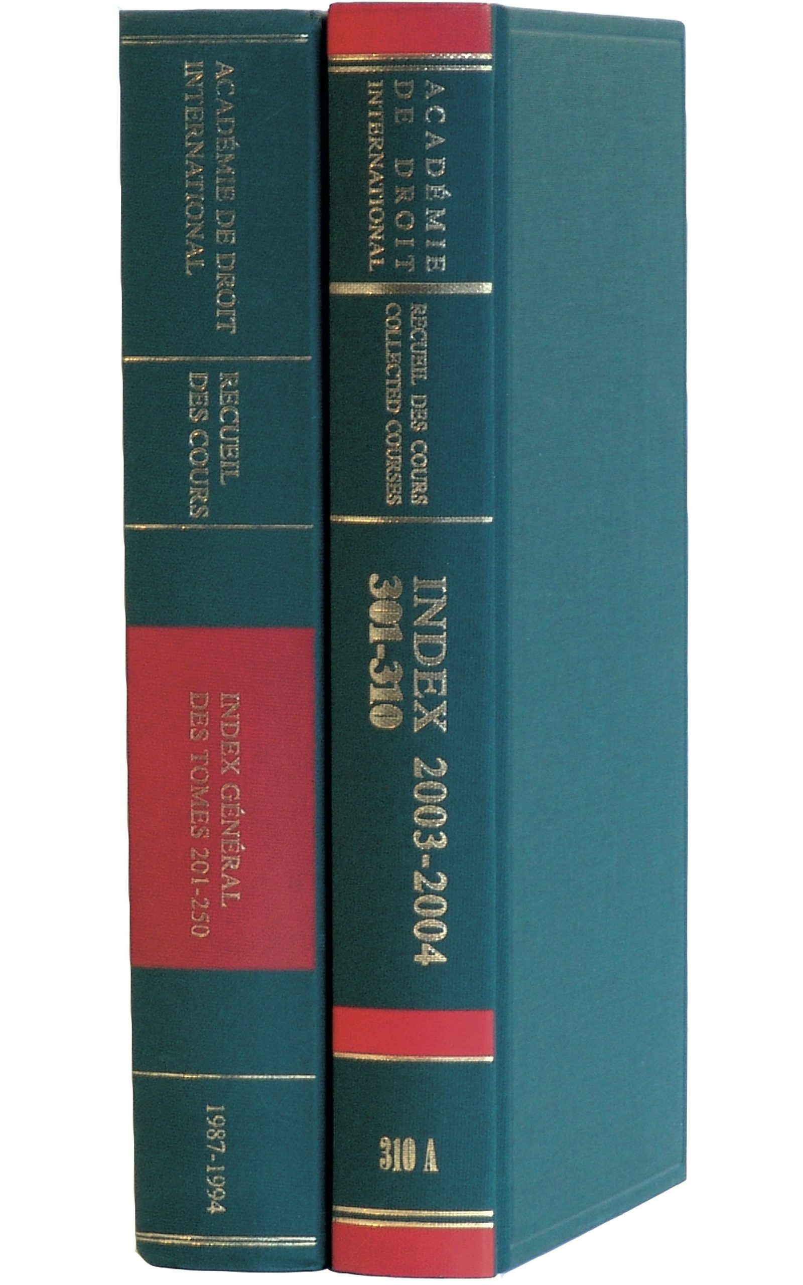 Recueil des Cours, General Index 201-250