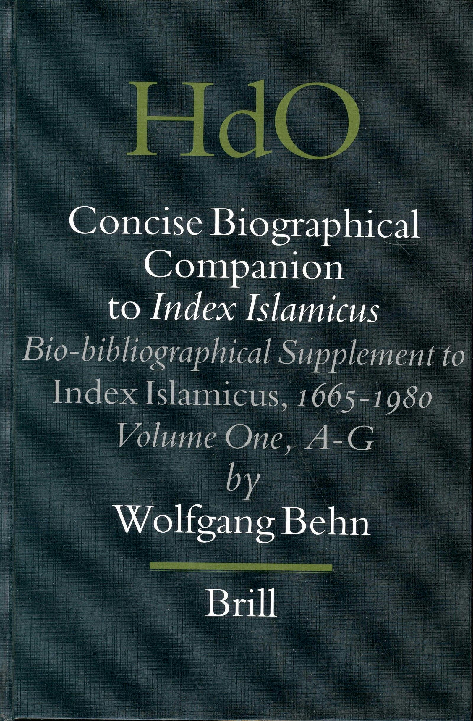 Book cover image for Concise Biographical Companion to Index Islamicus ISBN: 9789004141179