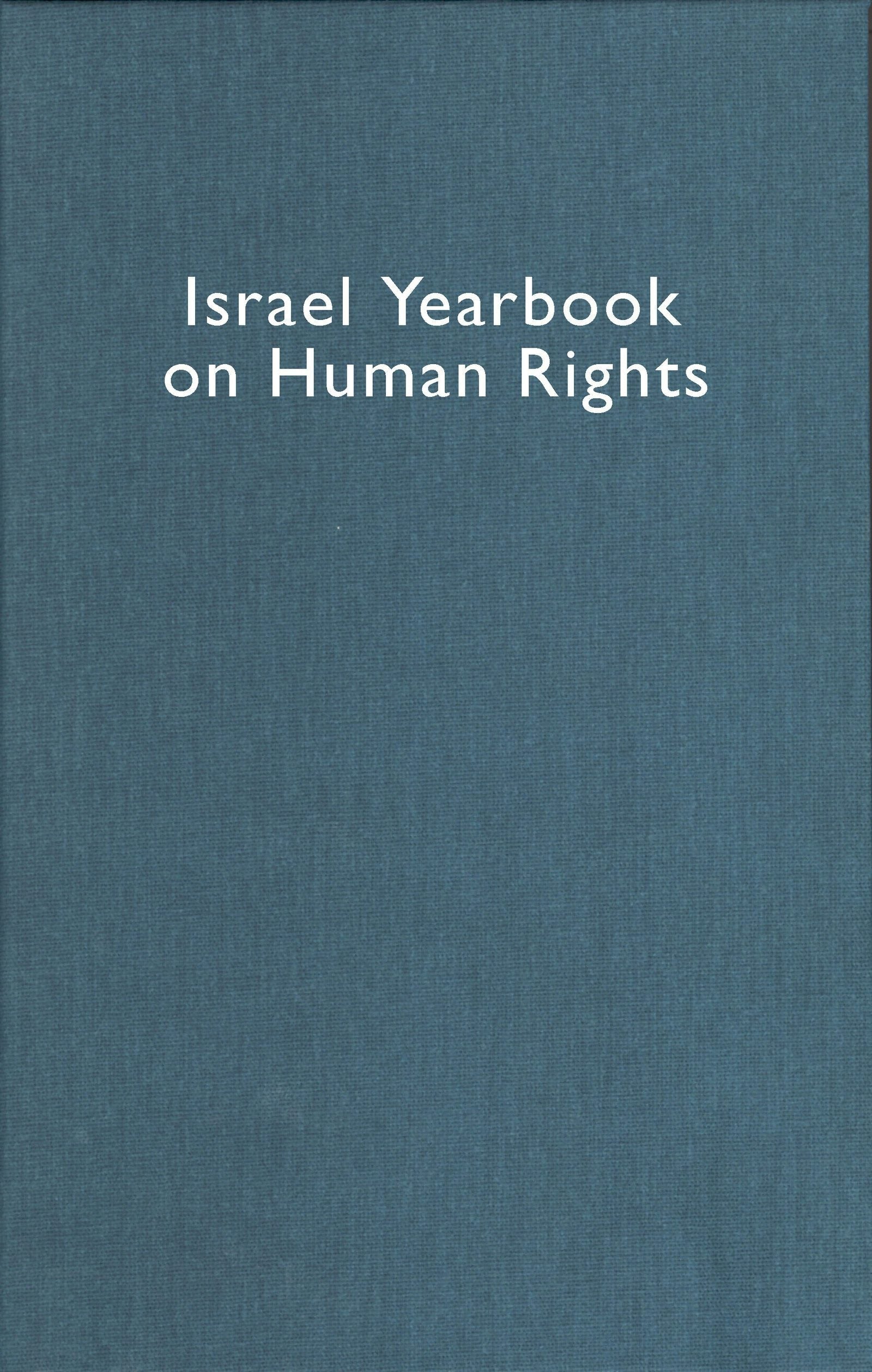 Book cover image for Israel Yearbook on Human Rights, Volume 34 (2004) ISBN: 9789004141780