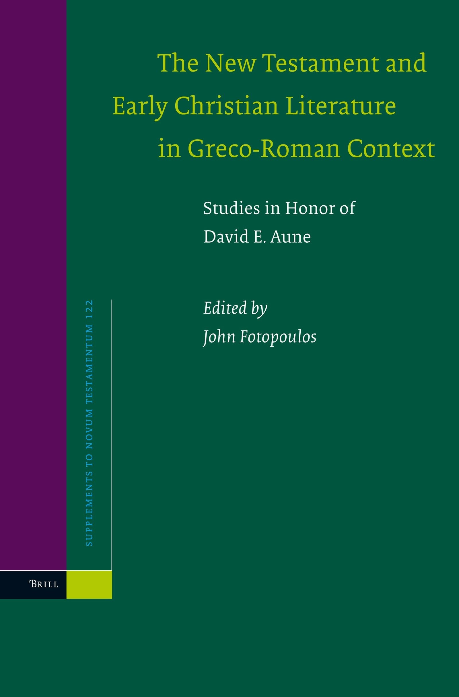 Book cover image for The New Testament and Early Christian Literature in Greco-Roman Context ISBN: 9789004143043