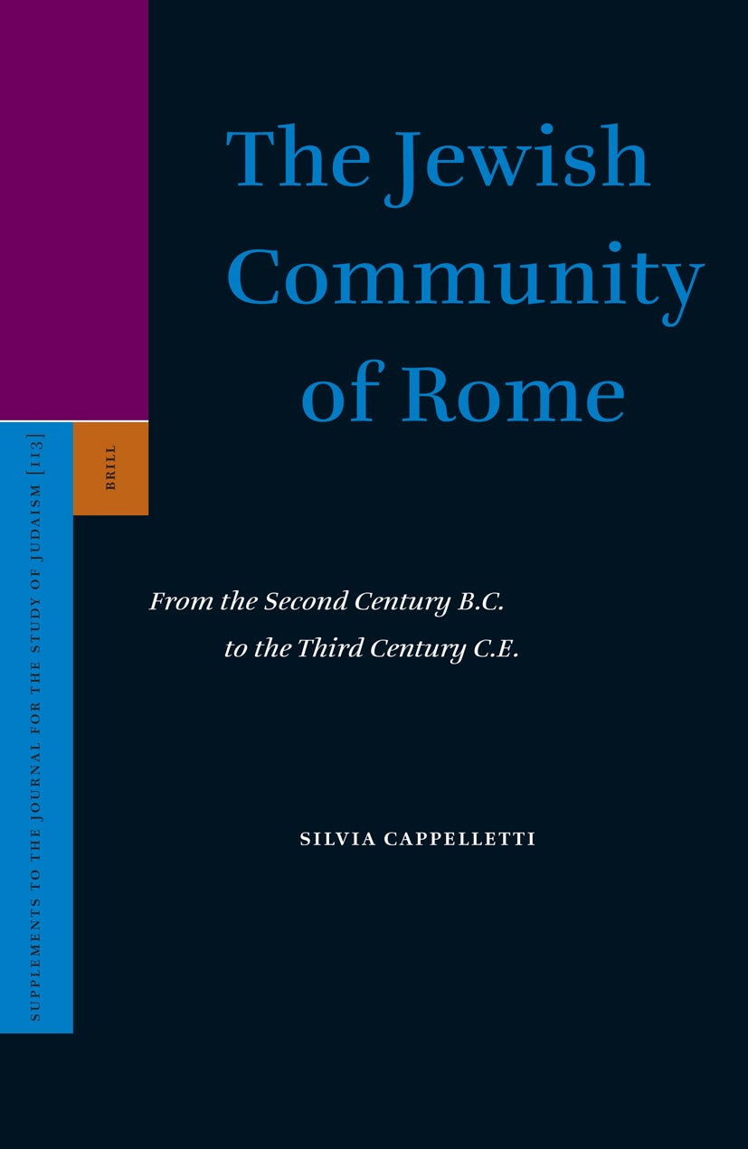 Book cover image for The Jewish Community of Rome ISBN: 9789004151574