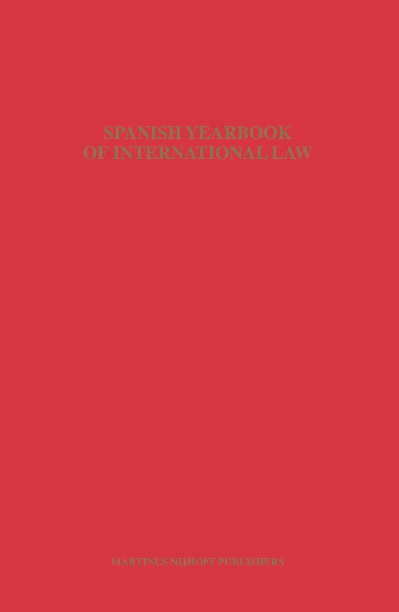 Spanish Yearbook of International Law, Volume 10 (2004)