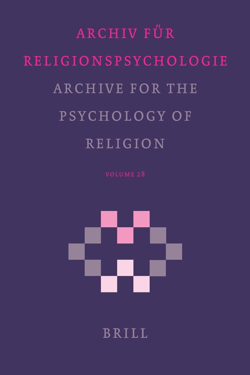 Book cover image for Archive for the Psychology of Religion / Archiv für Religionspsychologie, Volume 28 (2006) ISBN: 9789004152724