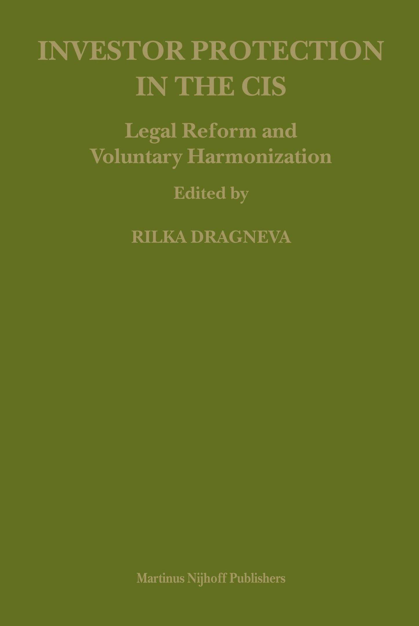 Book cover image for Investor Protection in the CIS ISBN: 9789004155329