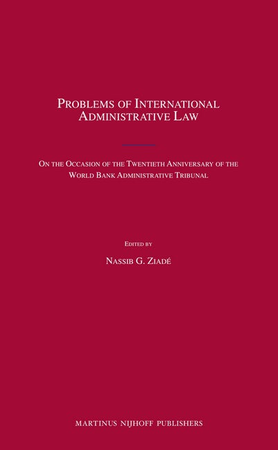 Book cover image for Problems of International Administrative Law ISBN: 9789004157125
