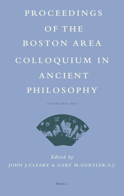 Cover image for Proceedings of the Boston Area Colloquium in Ancient Philosophy, isbn: 9789004166851