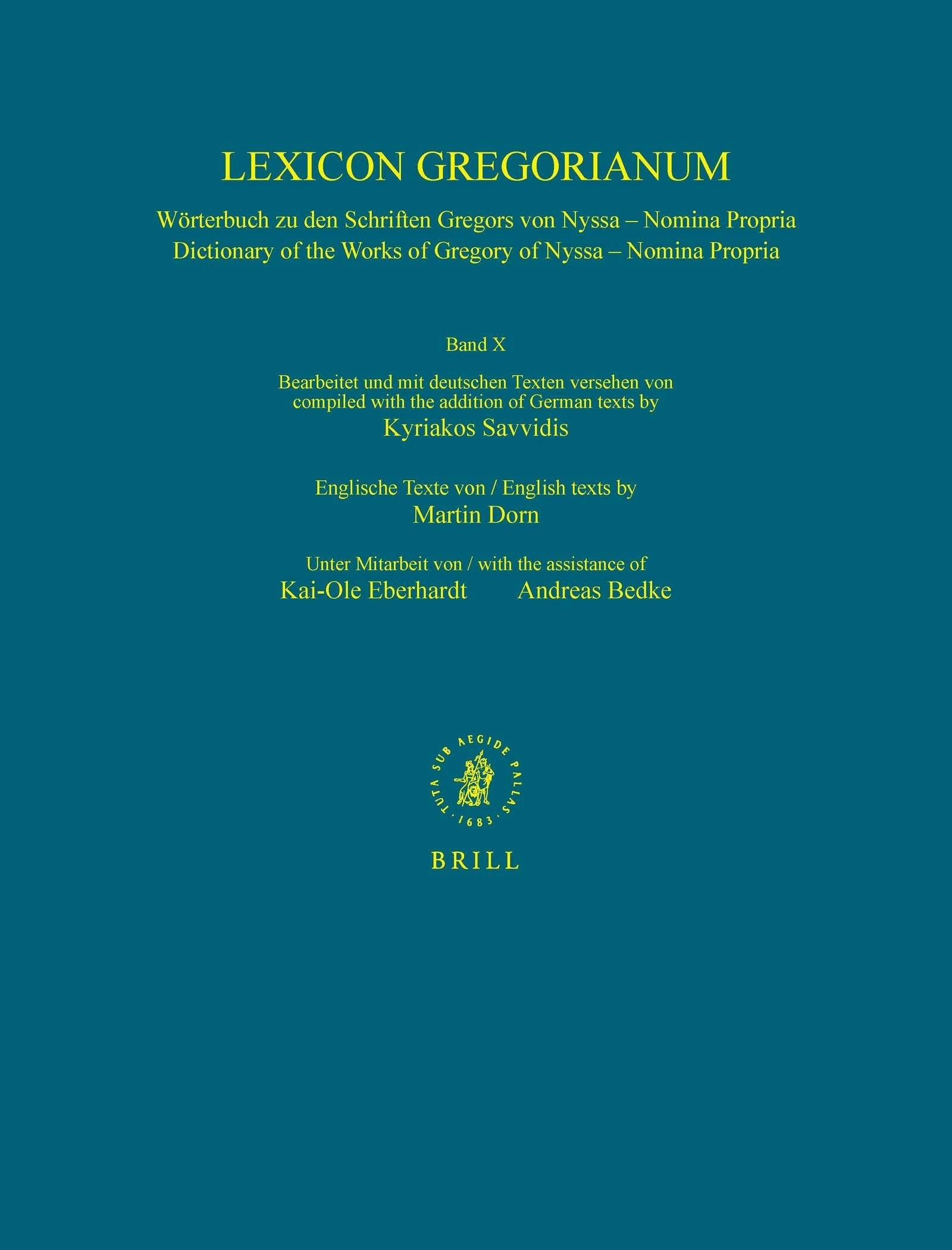 Book cover image for Lexicon Gregorianum, Volume 10 Band X - Nomina propria ISBN: 9789004167032