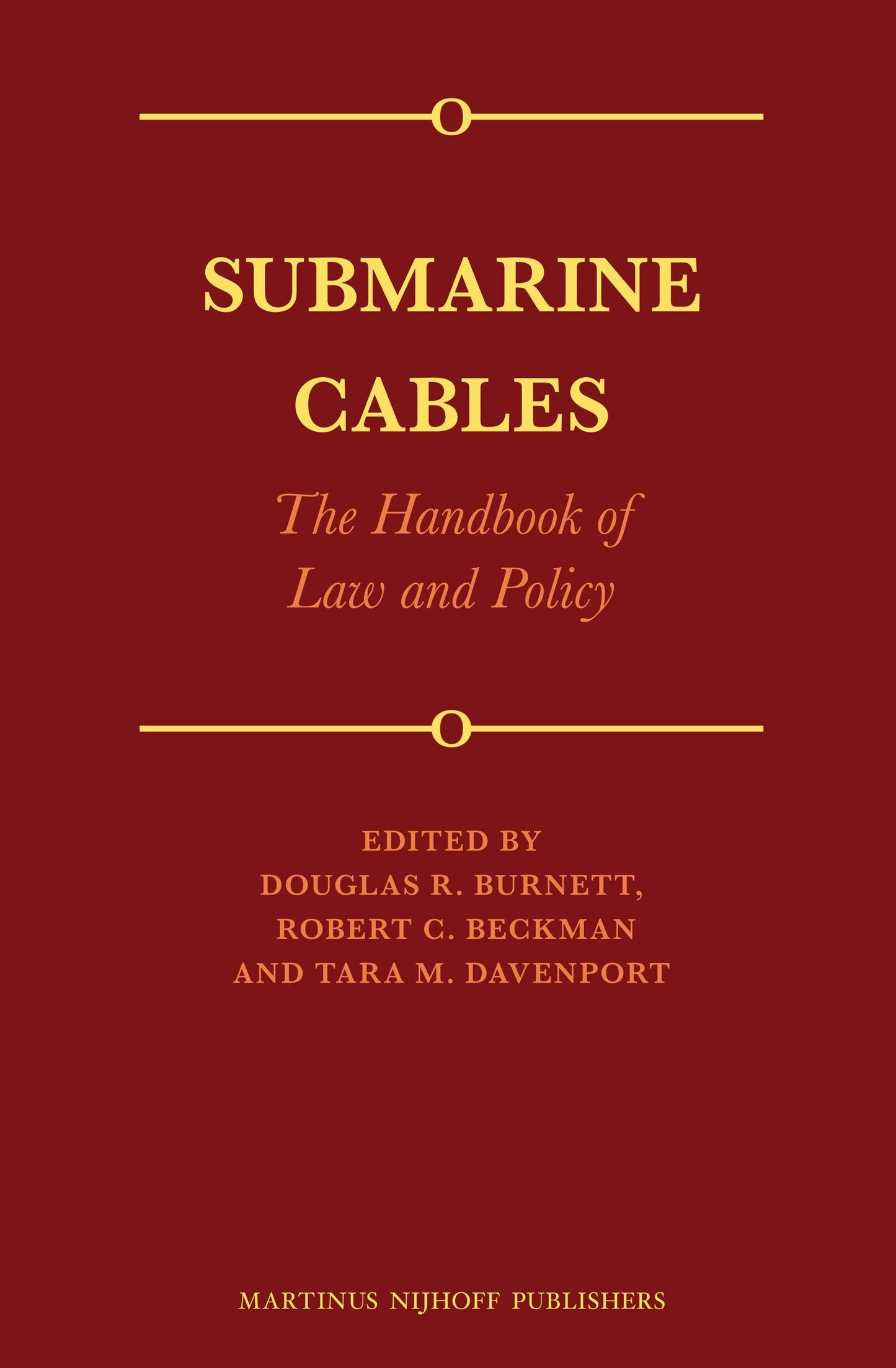 Book cover image for Submarine Cables ISBN: 9789004260320