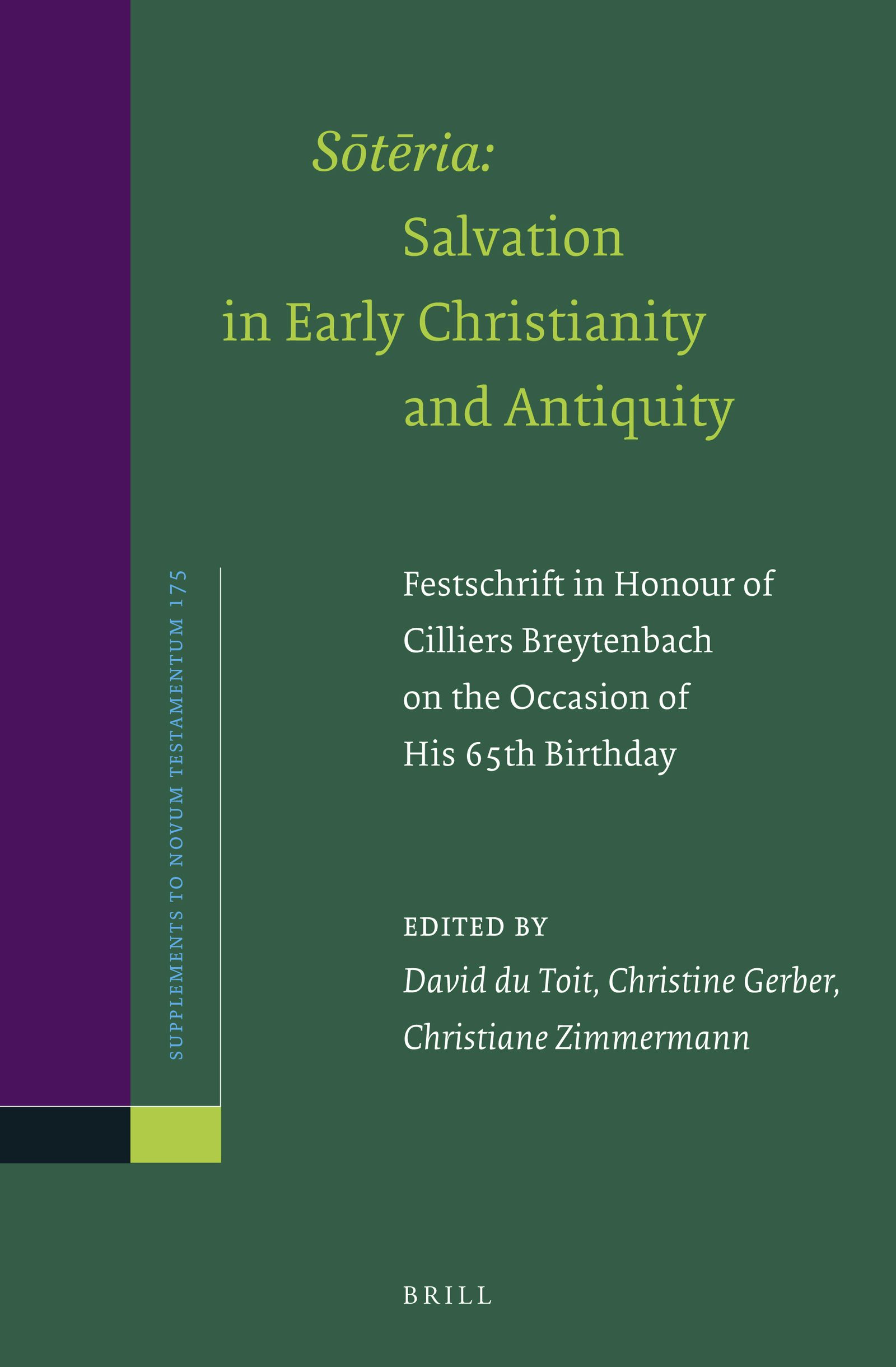 Book cover image for Sōtēria: Salvation in Early Christianity and Antiquity ISBN: 9789004331099