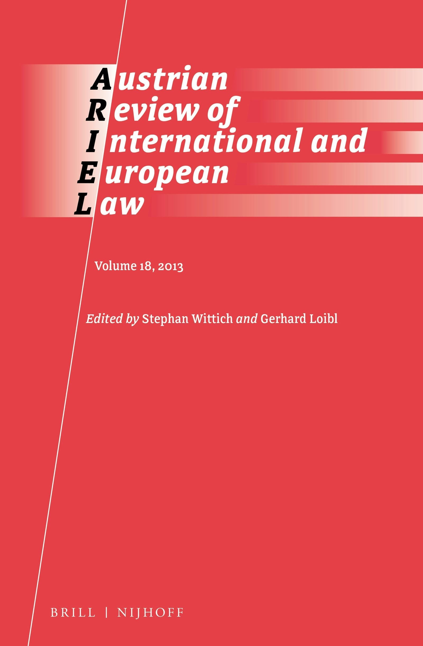 Book cover image for Austrian Review of International and European Law, Volume 18 (2013) ISBN: 9789004335189