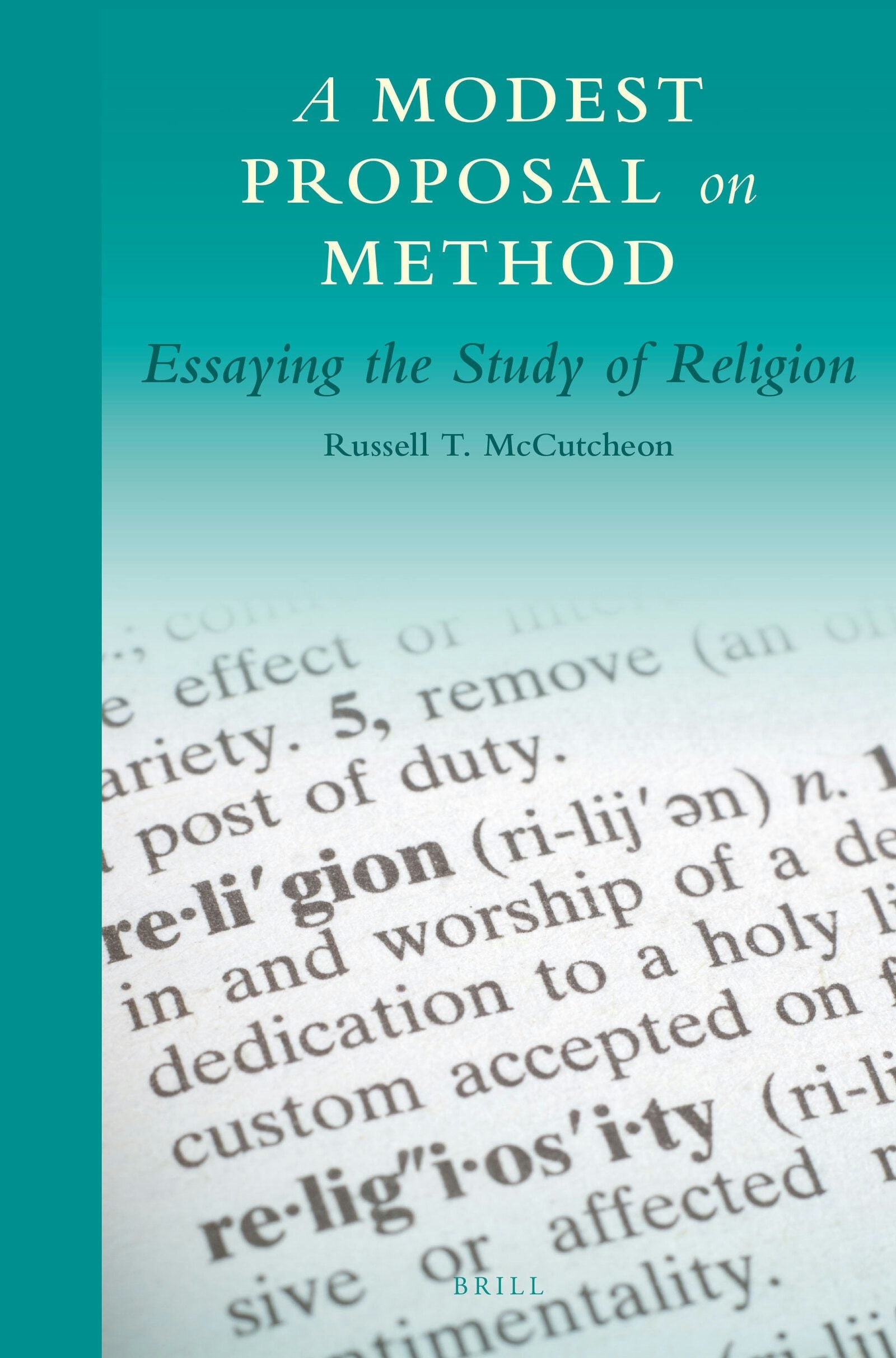 Book cover image for A Modest Proposal on Method ISBN: 9789004362178