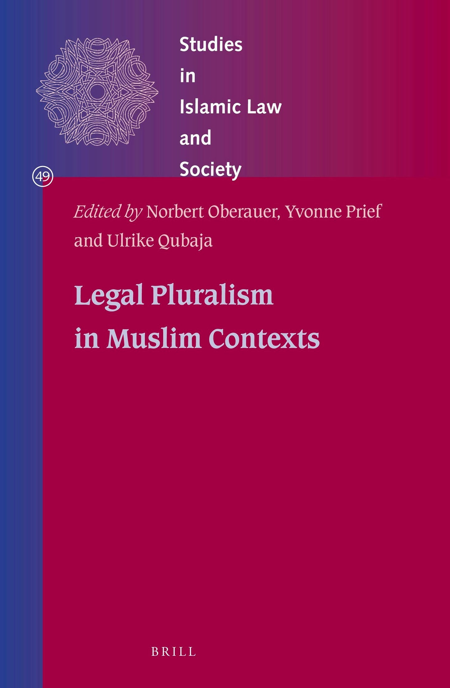 Book cover image for Legal Pluralism in Muslim Contexts ISBN: 9789004398214
