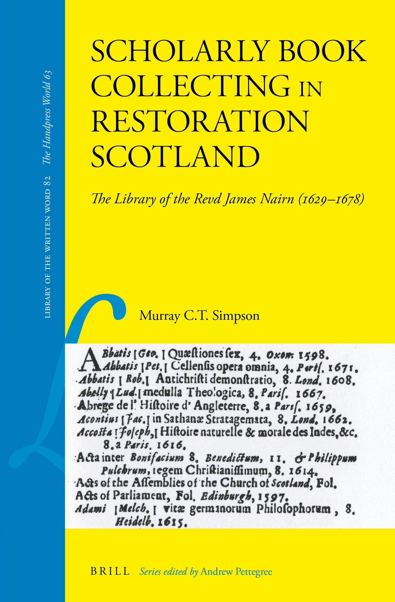 Book cover image for Scholarly Book Collecting in Restoration Scotland ISBN: 9789004402430