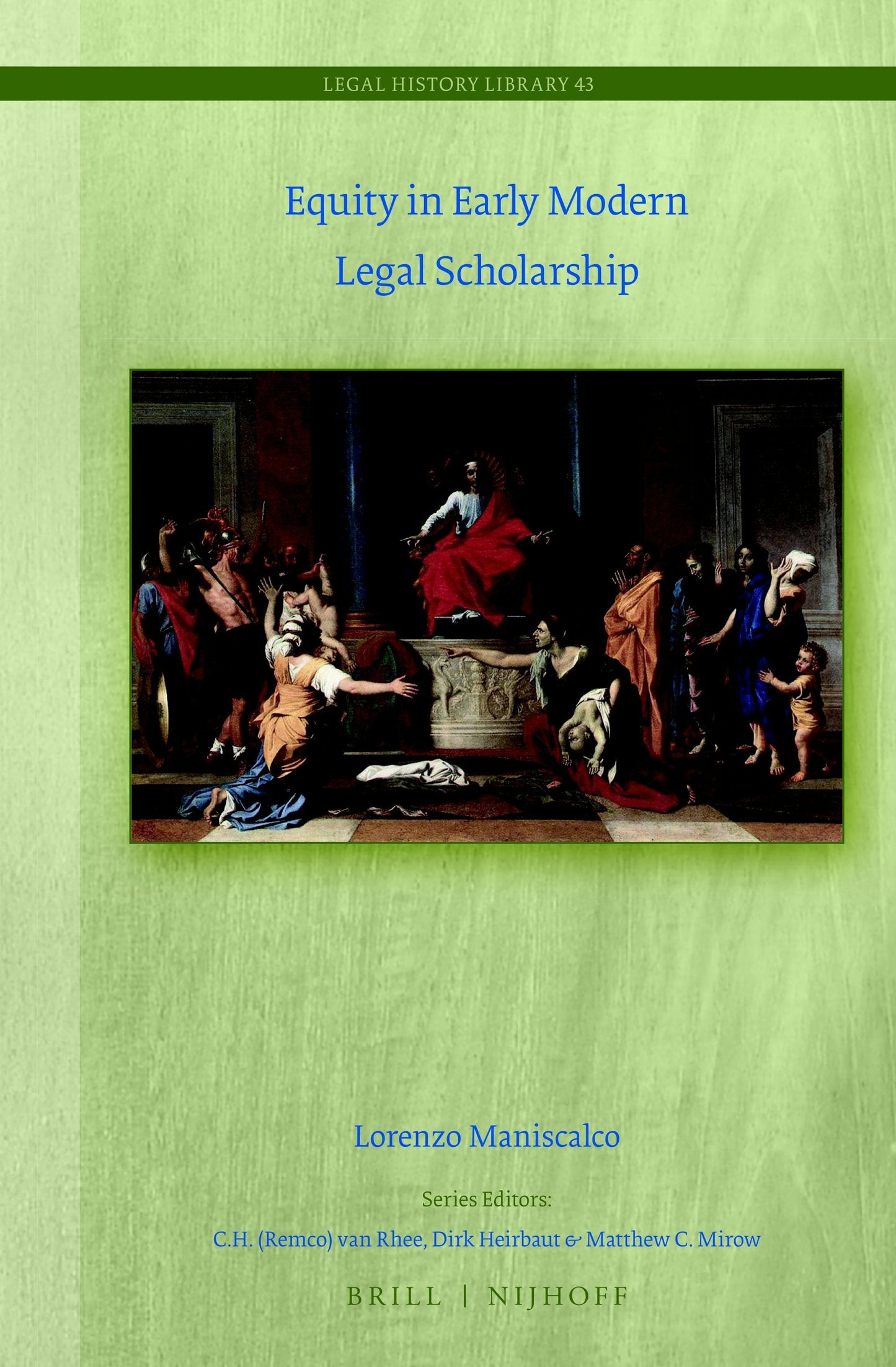 Book cover image for Equity in Early Modern Legal Scholarship ISBN: 9789004404809