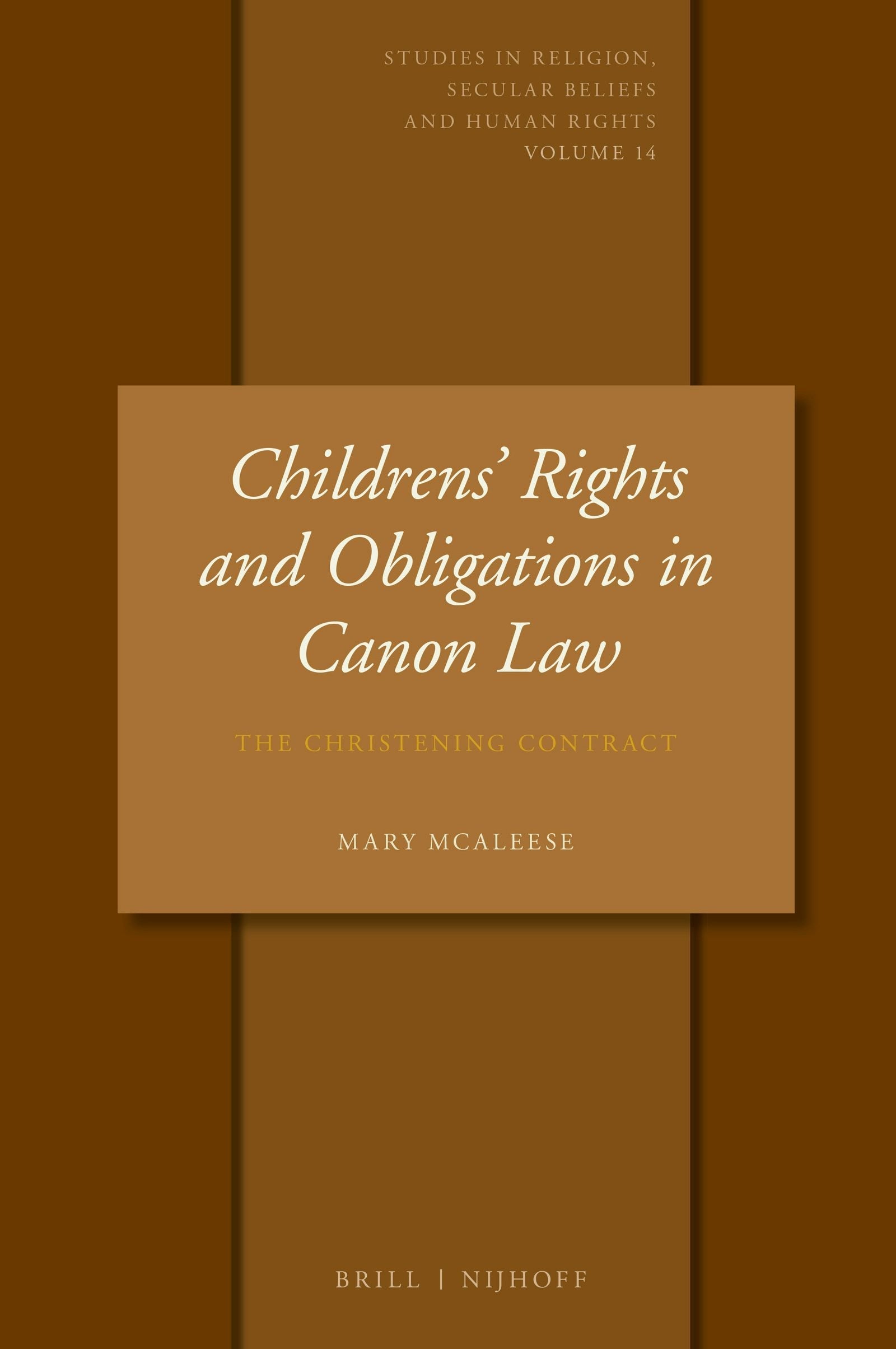 Book cover image for Children's Rights and Obligations in Canon Law ISBN: 9789004411166