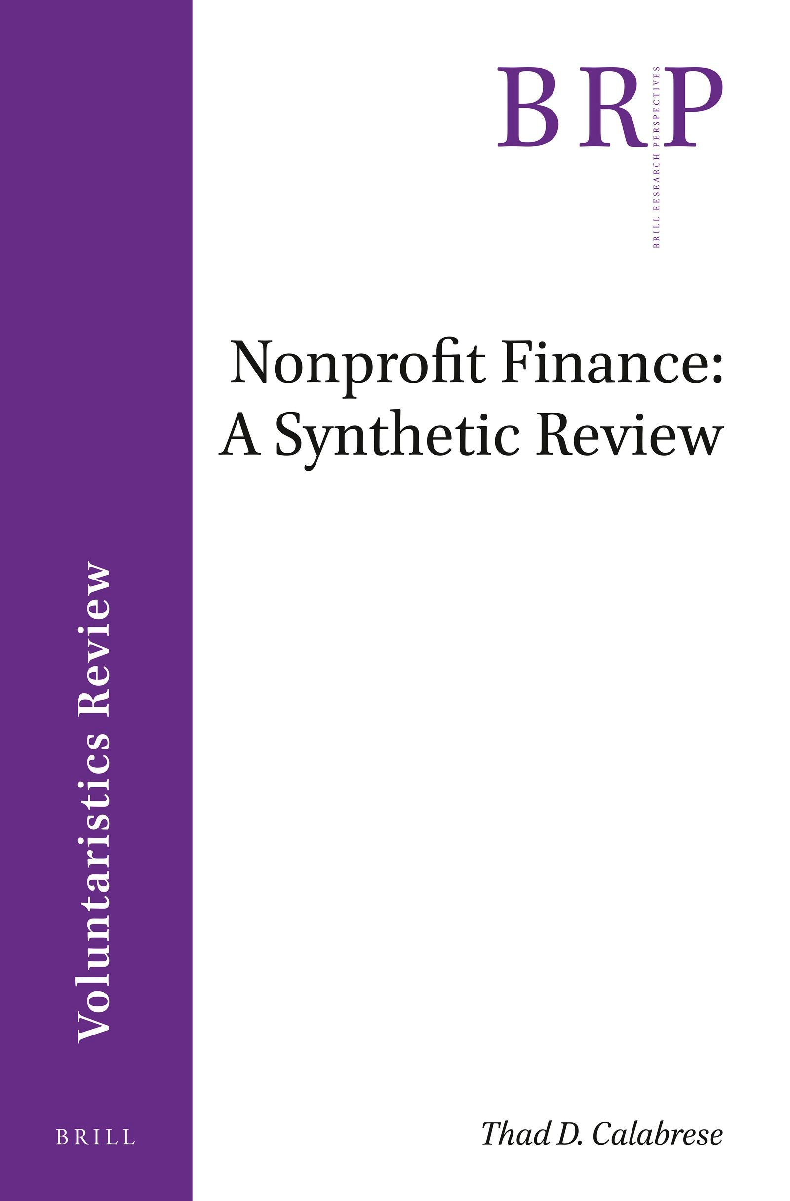 Nonprofit Finance: A Synthetic Review