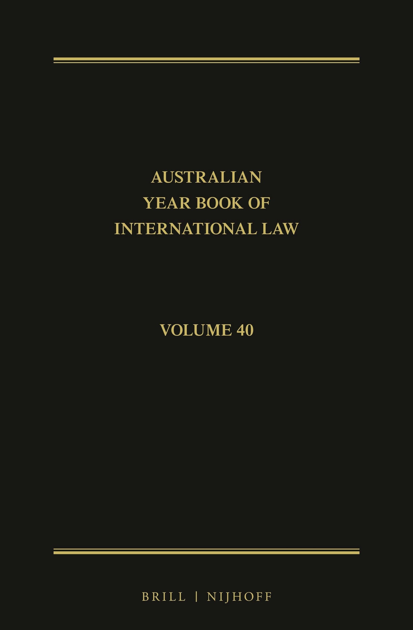 Book cover image for The Australian Year Book of International Law ISBN: 9789004508620