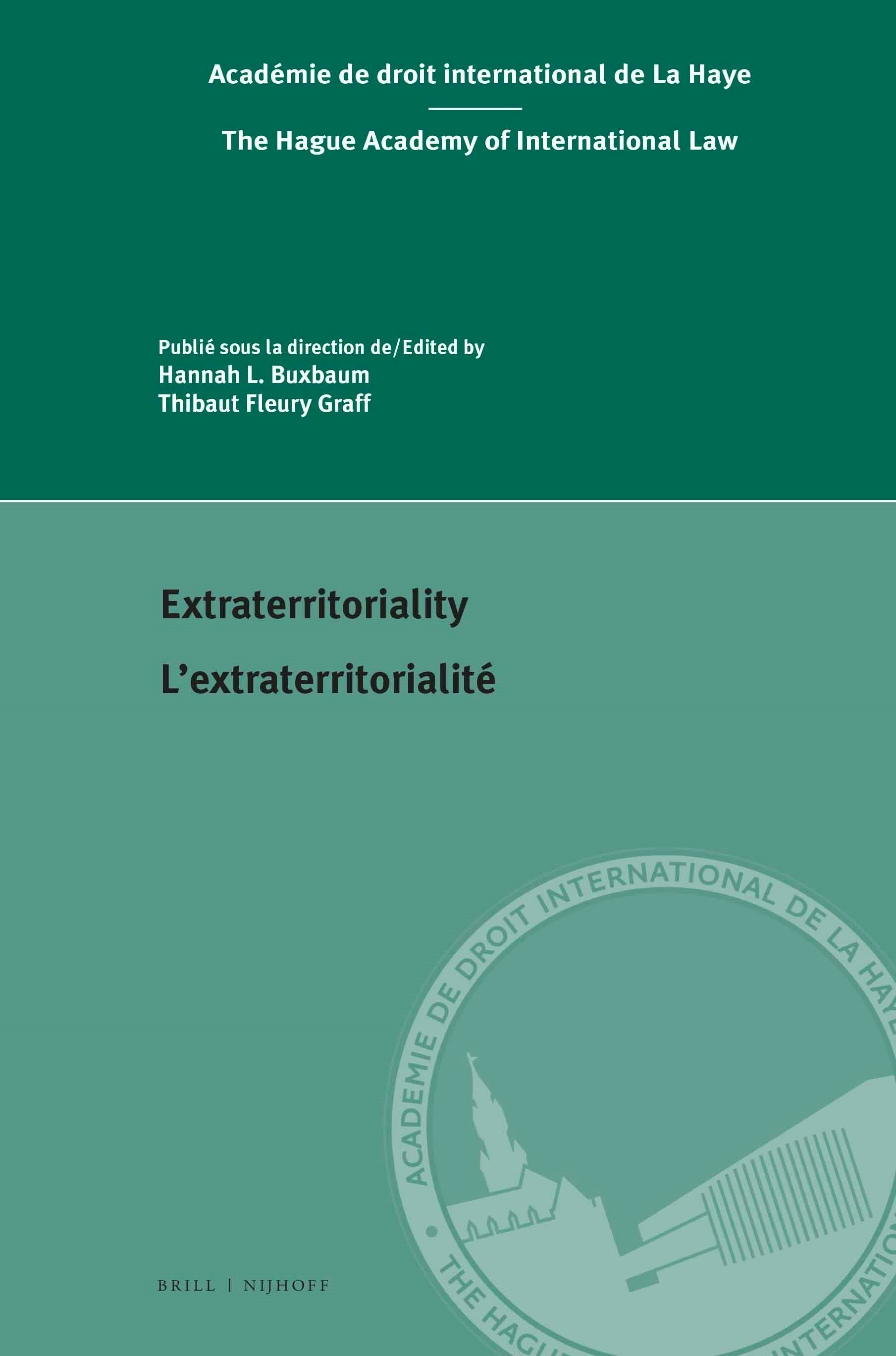 Book cover image for Extraterritoriality / L’extraterritorialité ISBN: 9789004522534