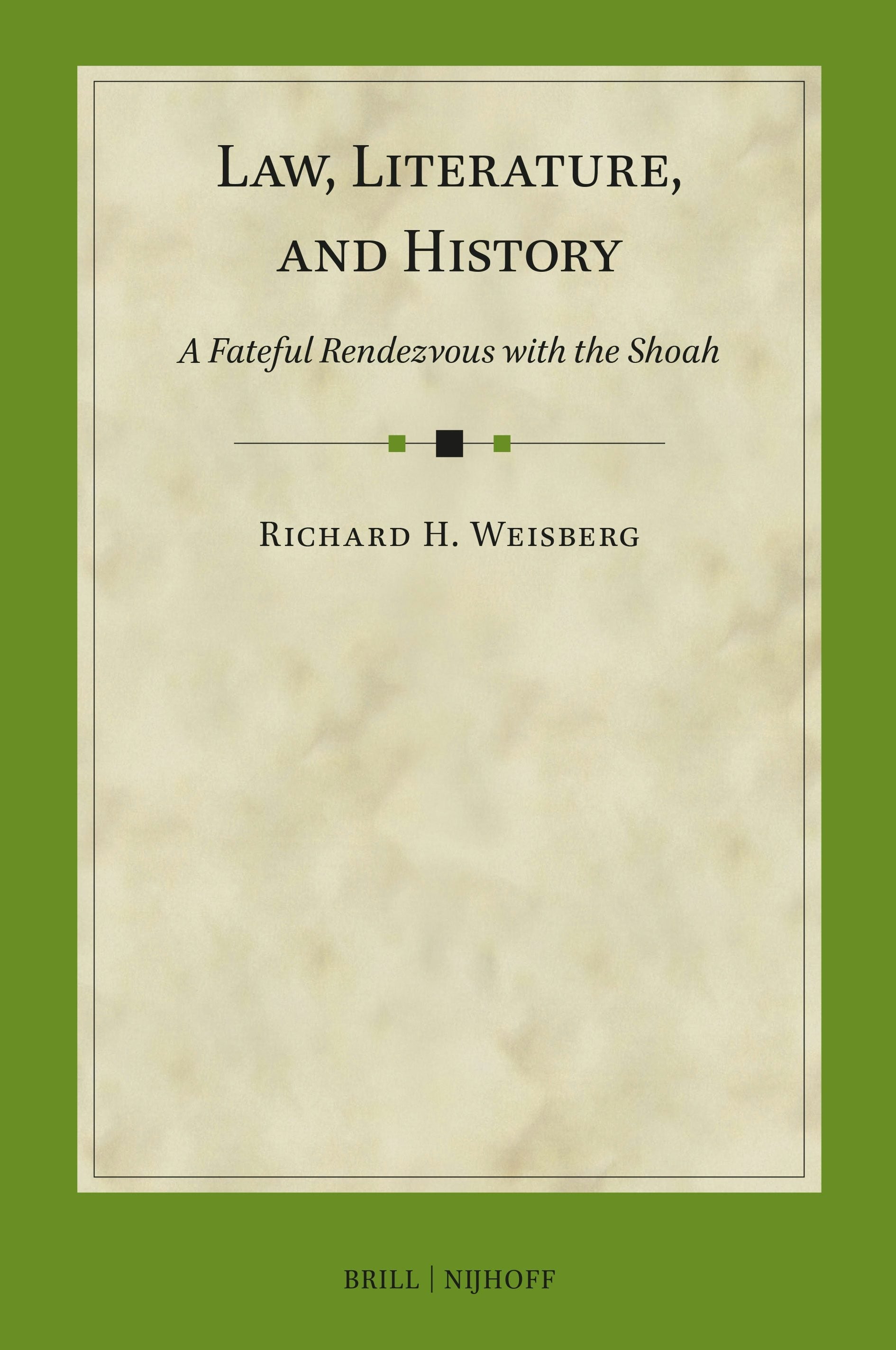 Book cover image for Law, Literature, and History ISBN: 9789004525160
