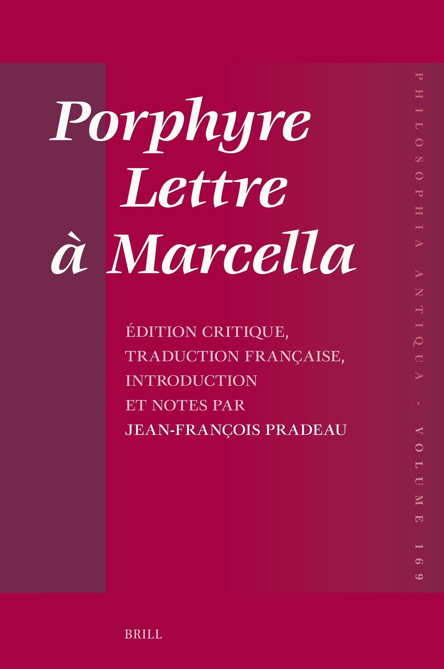 Book cover image for Porphyre – Lettre à Marcella ISBN: 9789004685345
