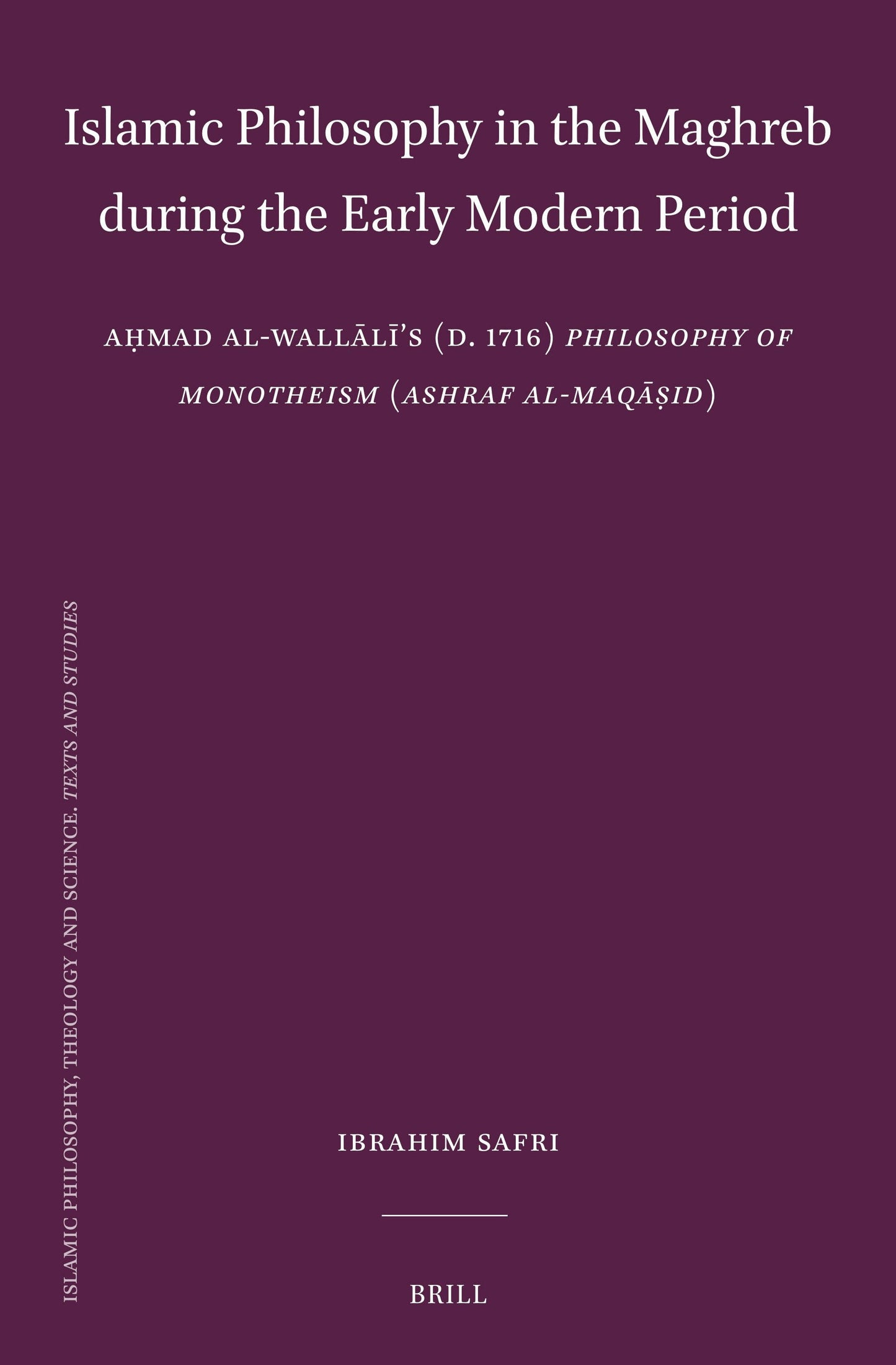 Book cover image for Islamic Philosophy in the Maghreb during the Early Modern Period ISBN: 9789004699199