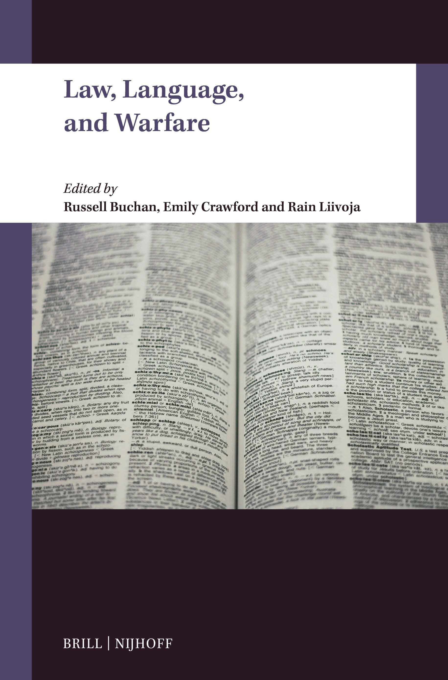 Book cover image for Law, Language, and Warfare ISBN: 9789004712461