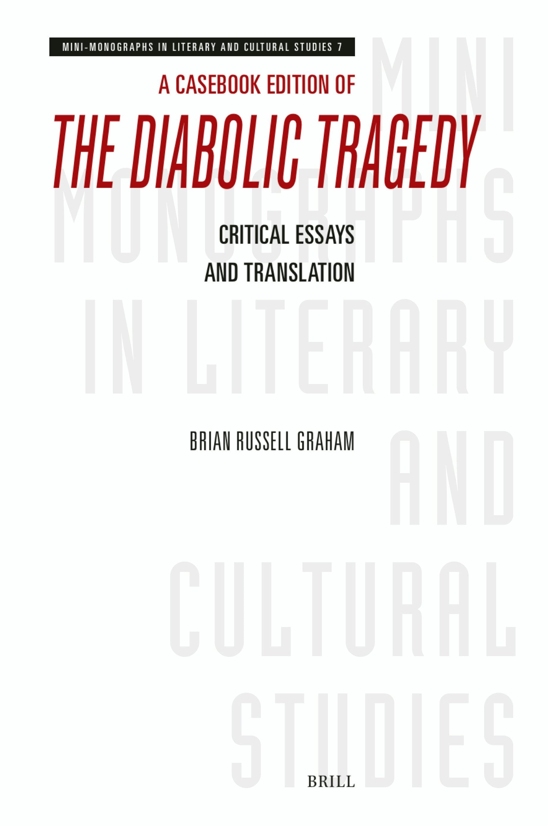 Book cover image for A Casebook Edition of The Diabolic Tragedy ISBN: 9789004720619
