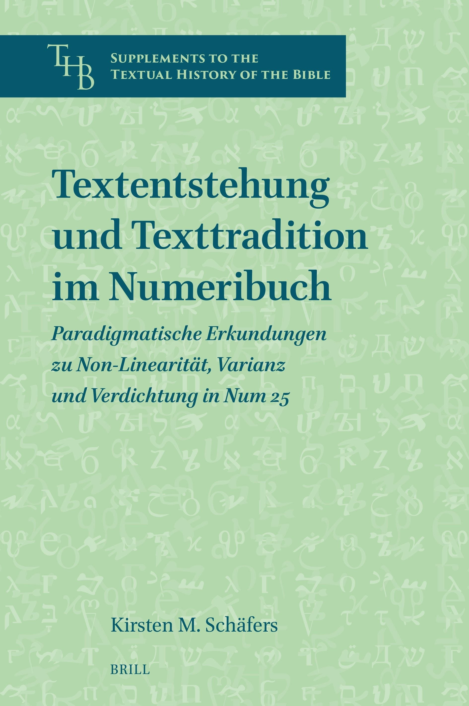 Book cover image for Textentstehung und Texttradition im Numeribuch ISBN: 9789004721289