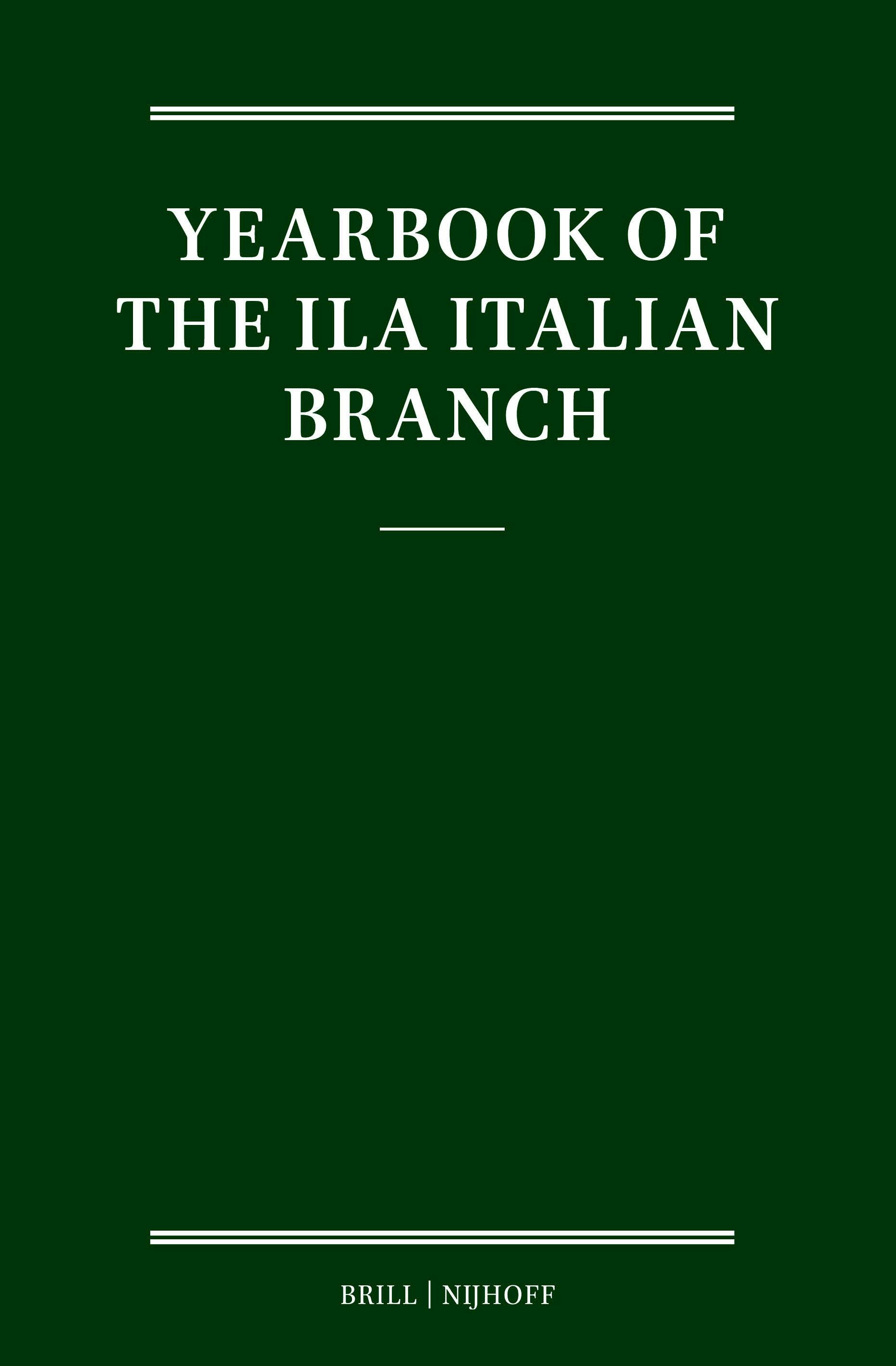 Book cover image for Yearbook of the ILA Italian Branch ISBN: 9789004727656