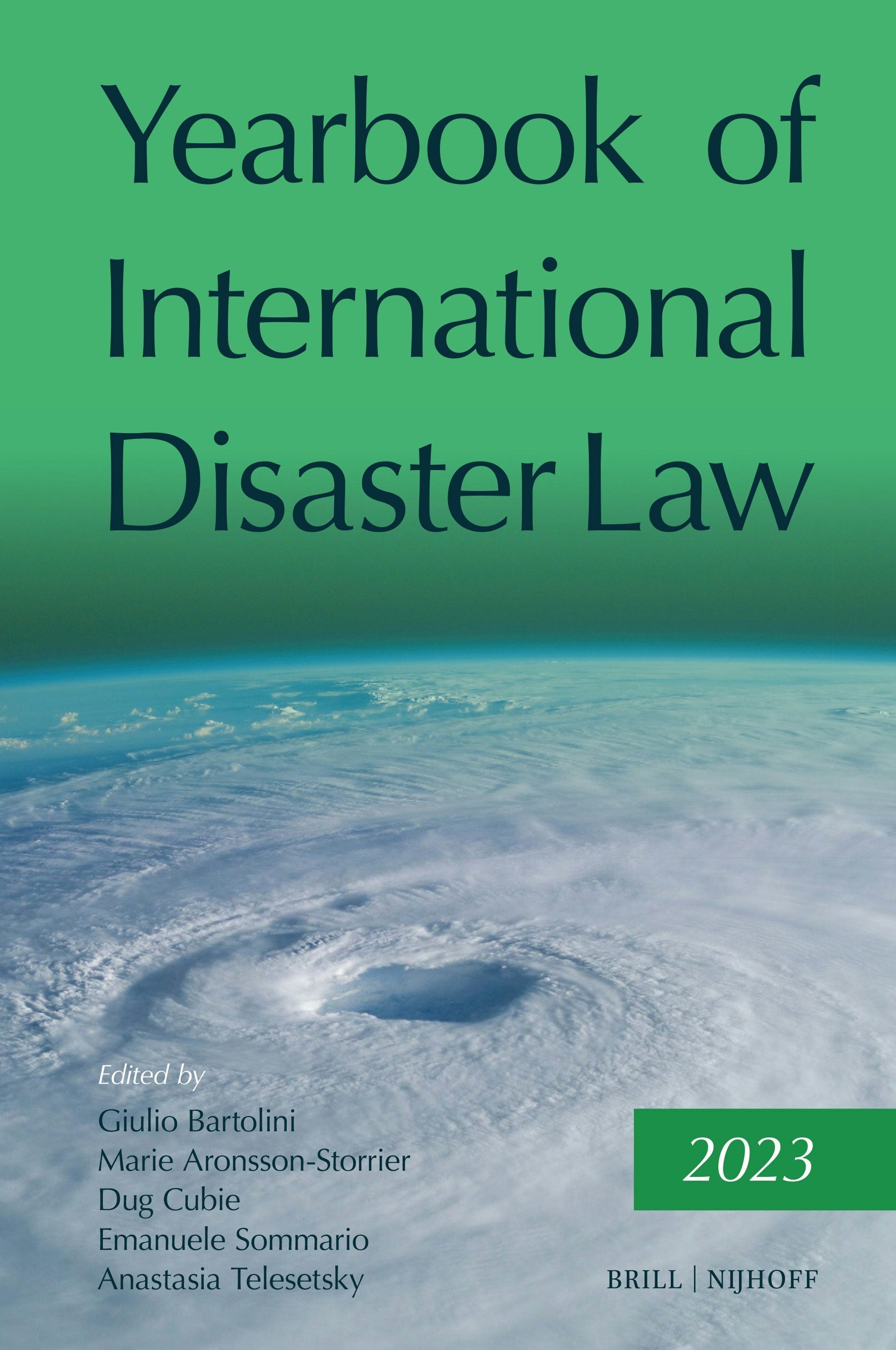Book cover image for Yearbook of International Disaster Law ISBN: 9789004735965