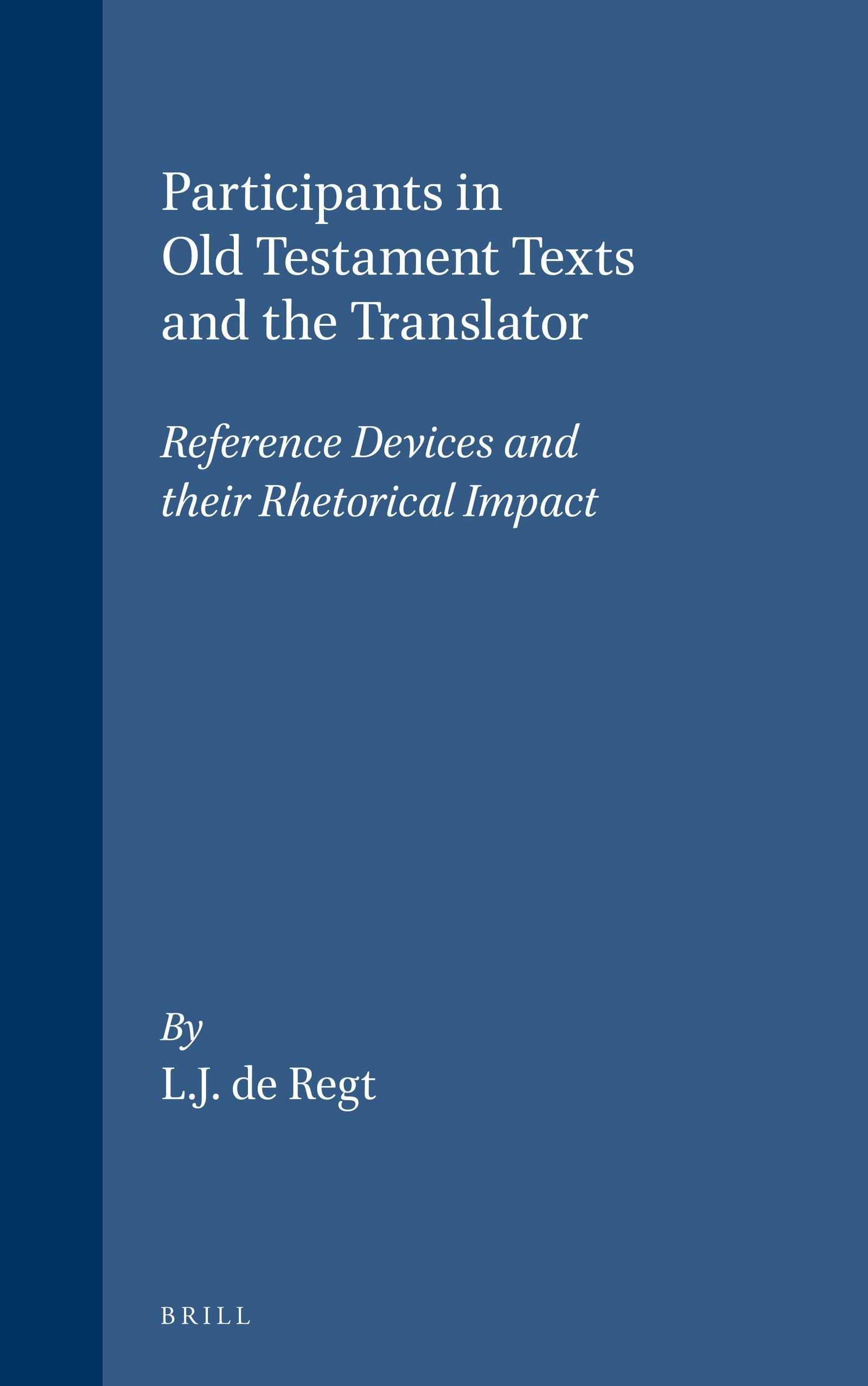 Book cover image for Participants in Old Testament Texts and the Translator ISBN: 9789023234449