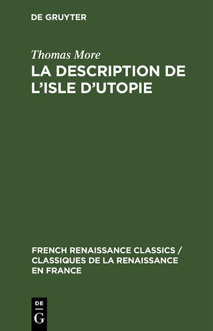 La description de l’isle d’utopie