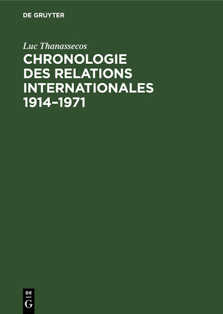 Chronologie des relations internationales 1914–1971