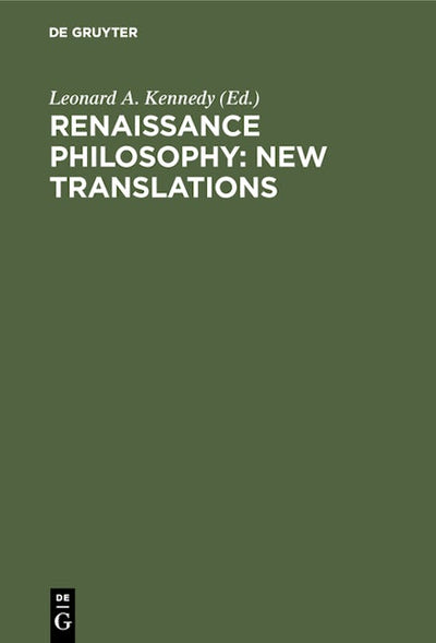 Renaissance Philosophy: New Translations