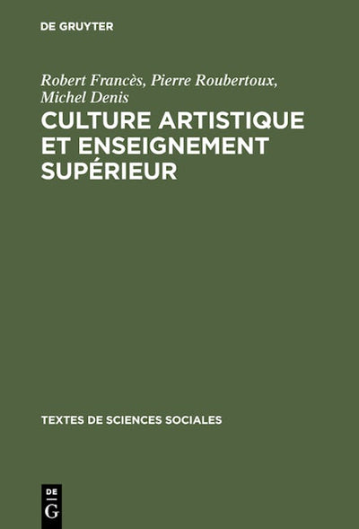 Culture artistique et enseignement supérieur