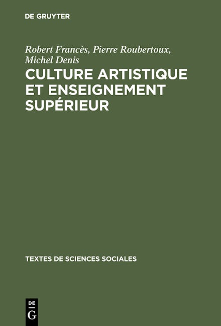 Culture artistique et enseignement supérieur