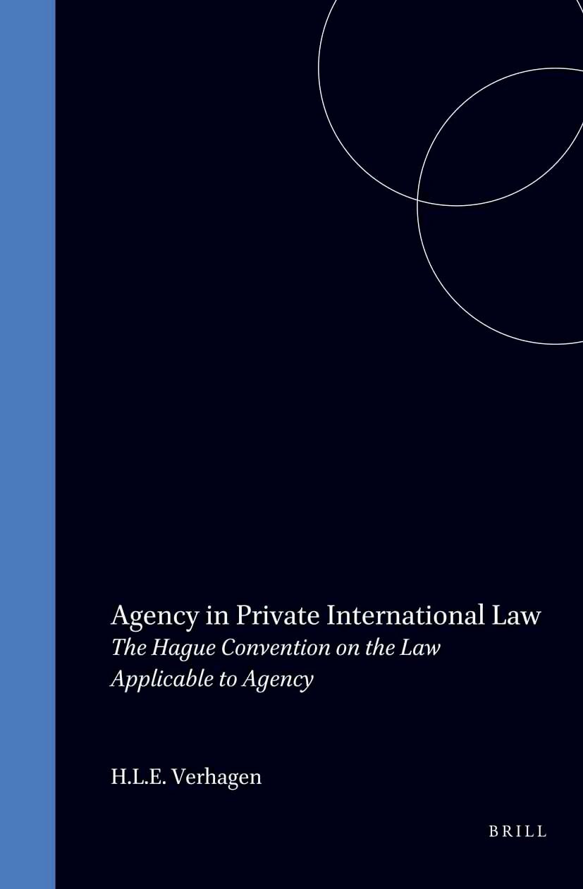 Book cover image for Agency in Private International Law ISBN: 9789041100887