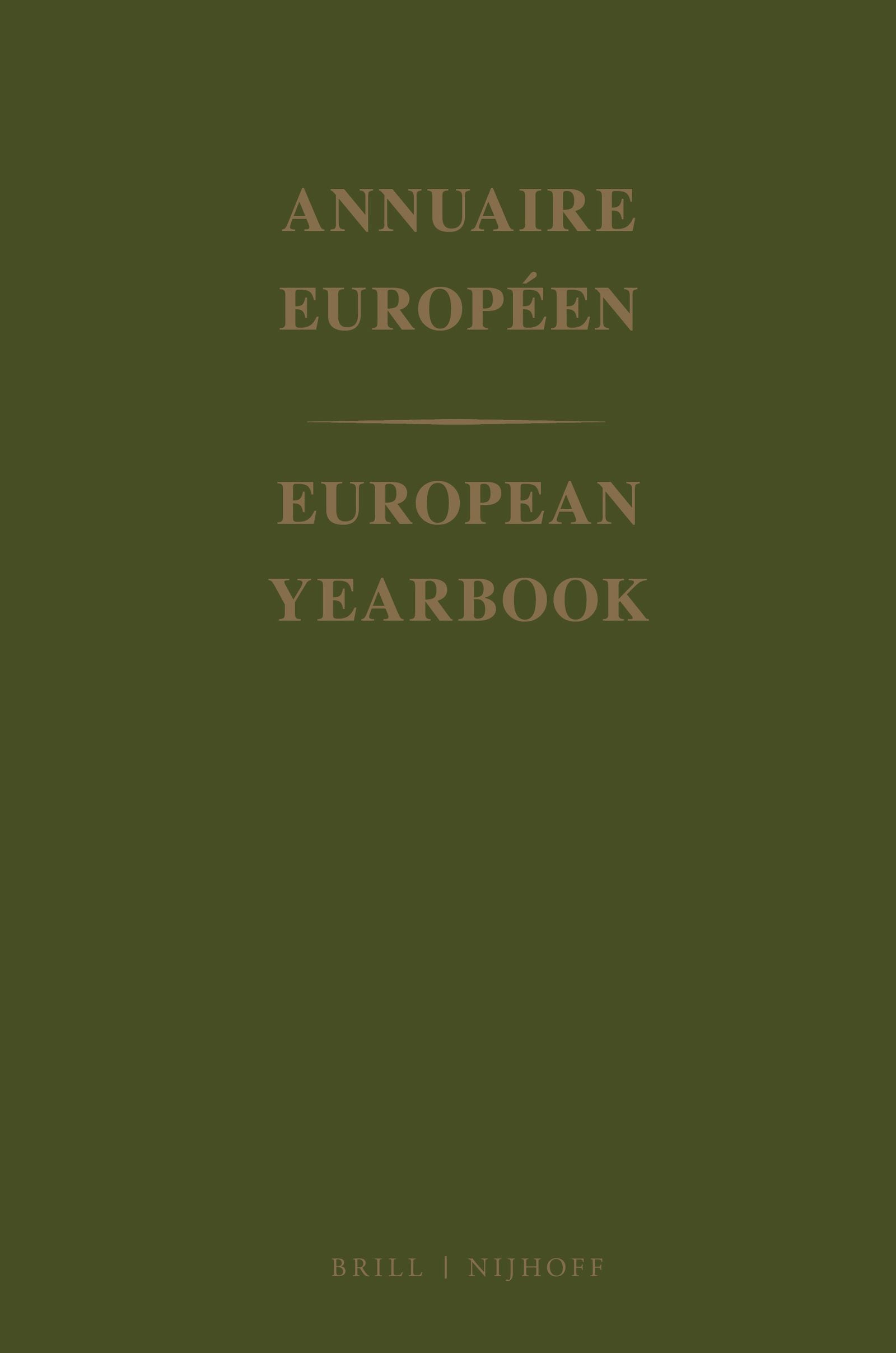 European Yearbook / Annuaire Européen, Volume 46 (1998)