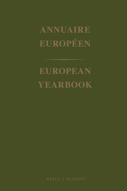 European Yearbook / Annuaire Européen, Volume 46 (1998)