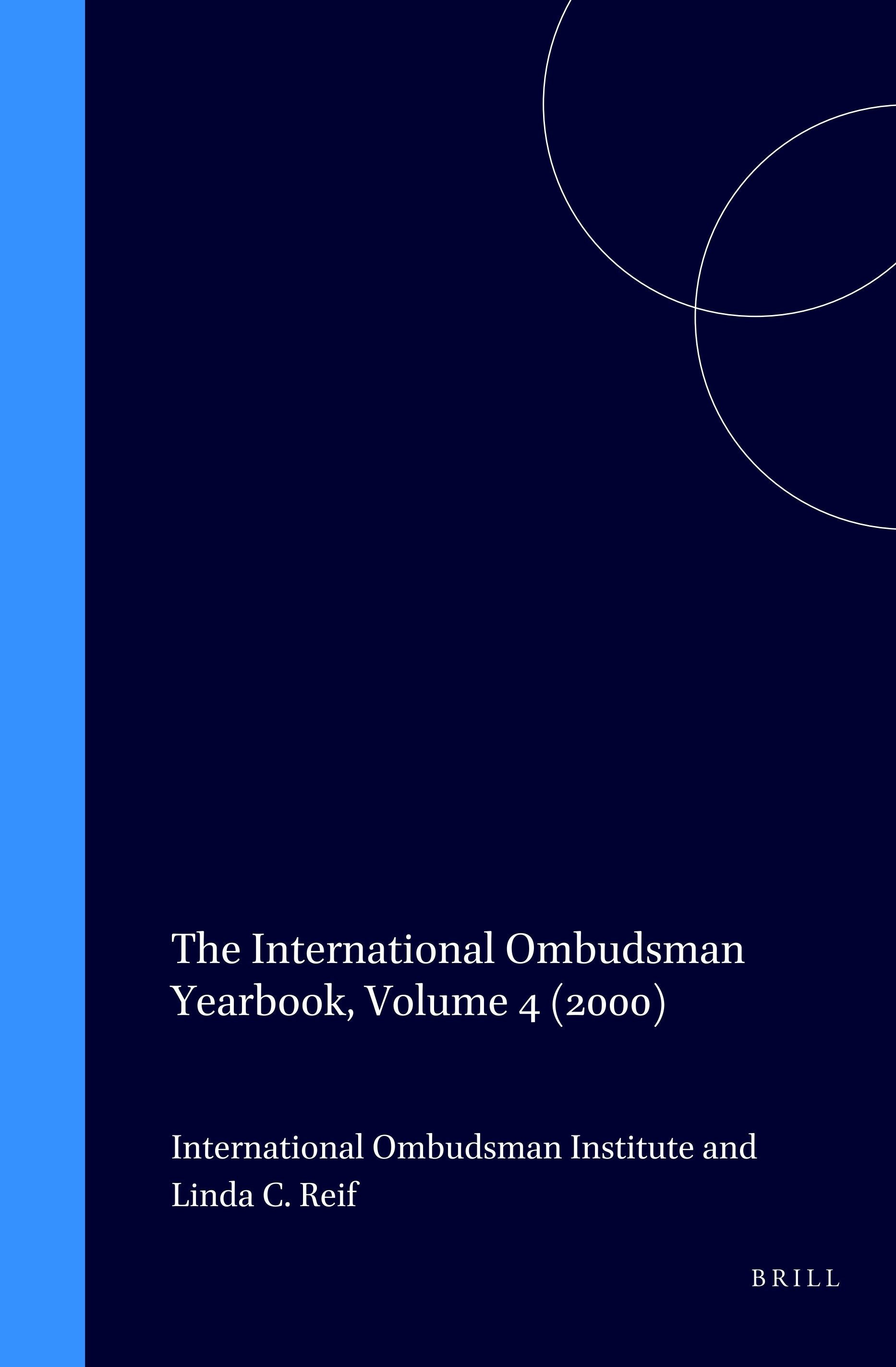 Book cover image for The International Ombudsman Yearbook, Volume 4 (2000) ISBN: 9789041116222
