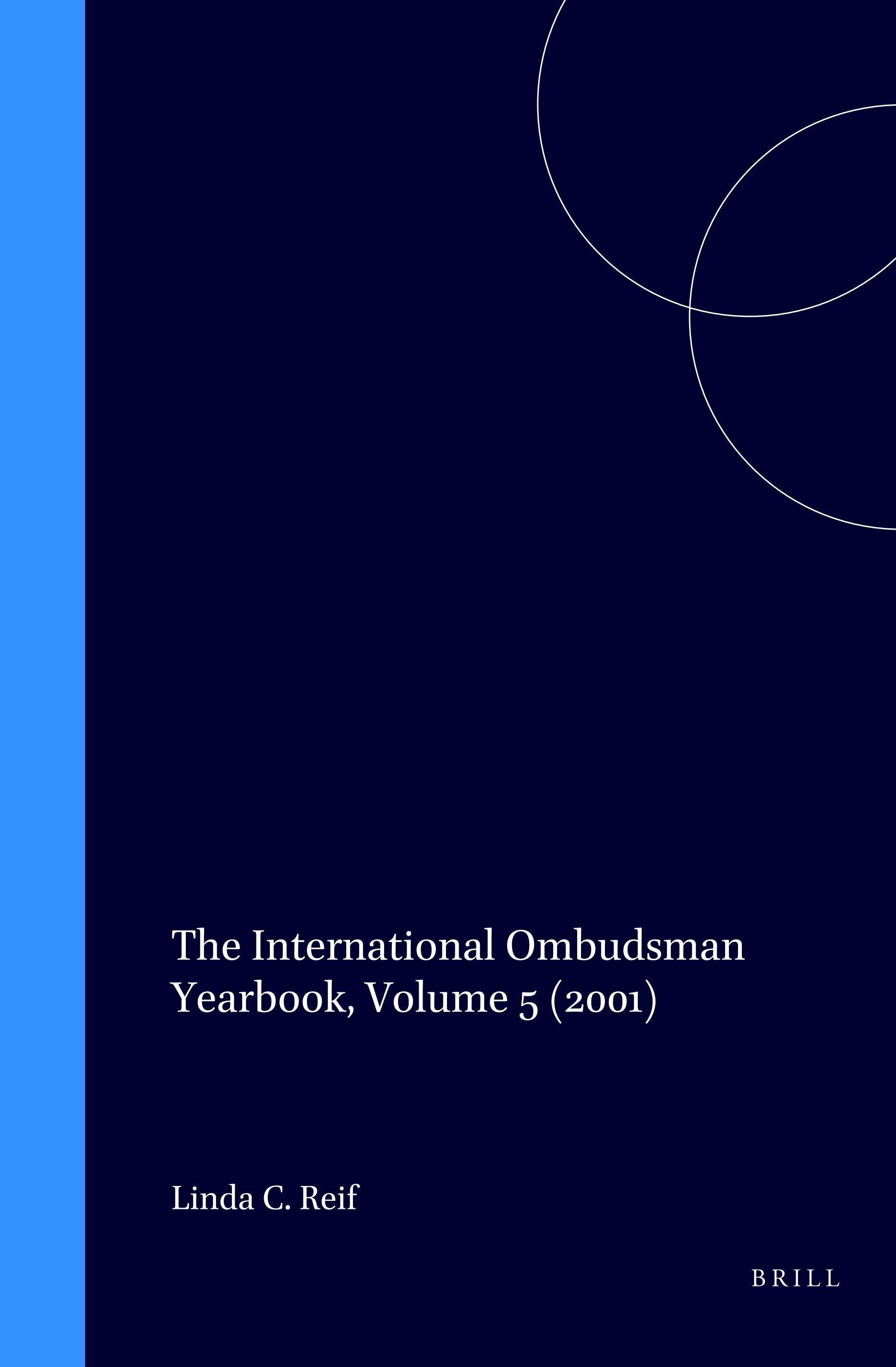Book cover image for The International Ombudsman Yearbook, Volume 5 (2001) ISBN: 9789041118738