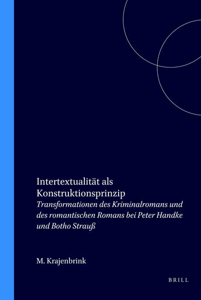 Cover image for Intertextualität als Konstruktionsprinzip, isbn: 9789042000162