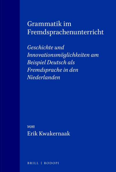 Cover image for Grammatik im Fremdsprachenunterricht, isbn: 9789042000353