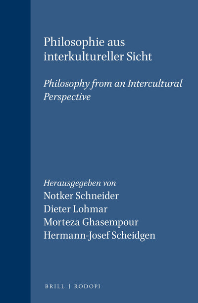 Cover image for Philosophie aus interkultureller Sicht / Philosophy from an Intercultural Perspective, isbn: 9789042002418